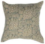 Sicilia Cushion- Teal on Natural