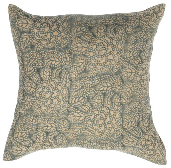 Sicilia Cushion- Teal on Natural