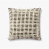 Grid Cushion in Green/Ivory