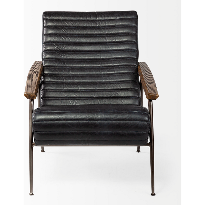 Grosjean Accent Chair - Black Leather