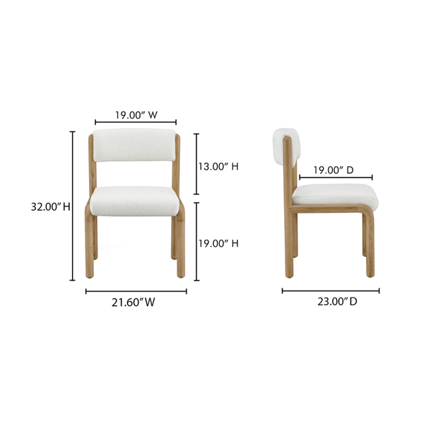 April Dining Chair White-Set Of Two