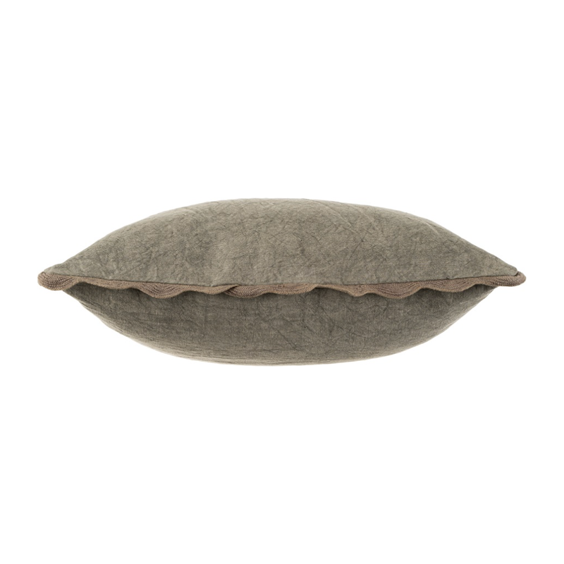 Scalloped Edge Cushion - Fog