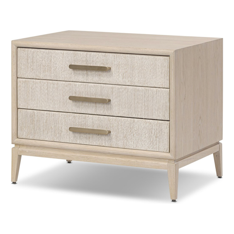 Rosenell Closed Nightstand in Natural Oak Veneer