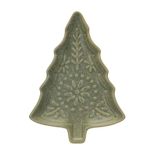 Tree Shaped Plate in Green