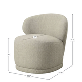 Rollo Club Chair in Twill Ivory
