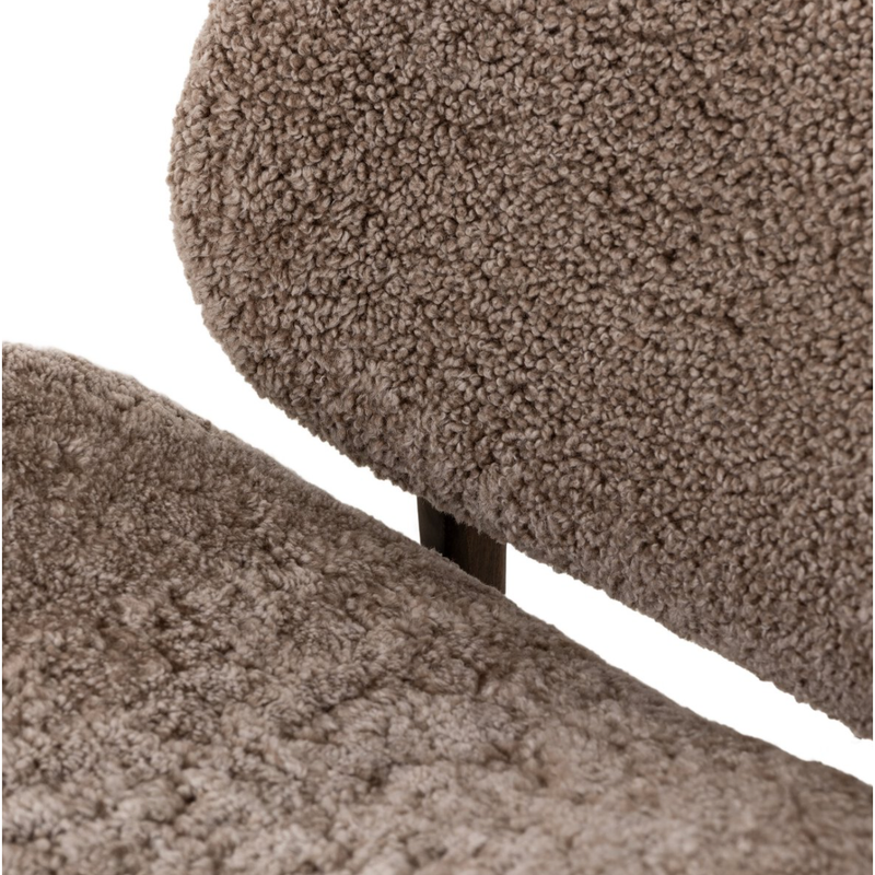 Celine Chair in Taupe Shearling