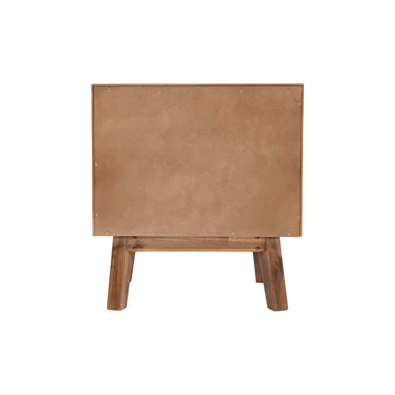 Gia 2 Drawer Nightstand in Warm Pecan