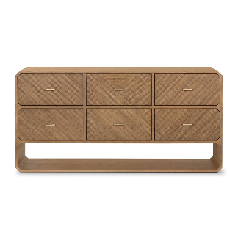 Caspian 6 Drawer Dresser in Natural Ash