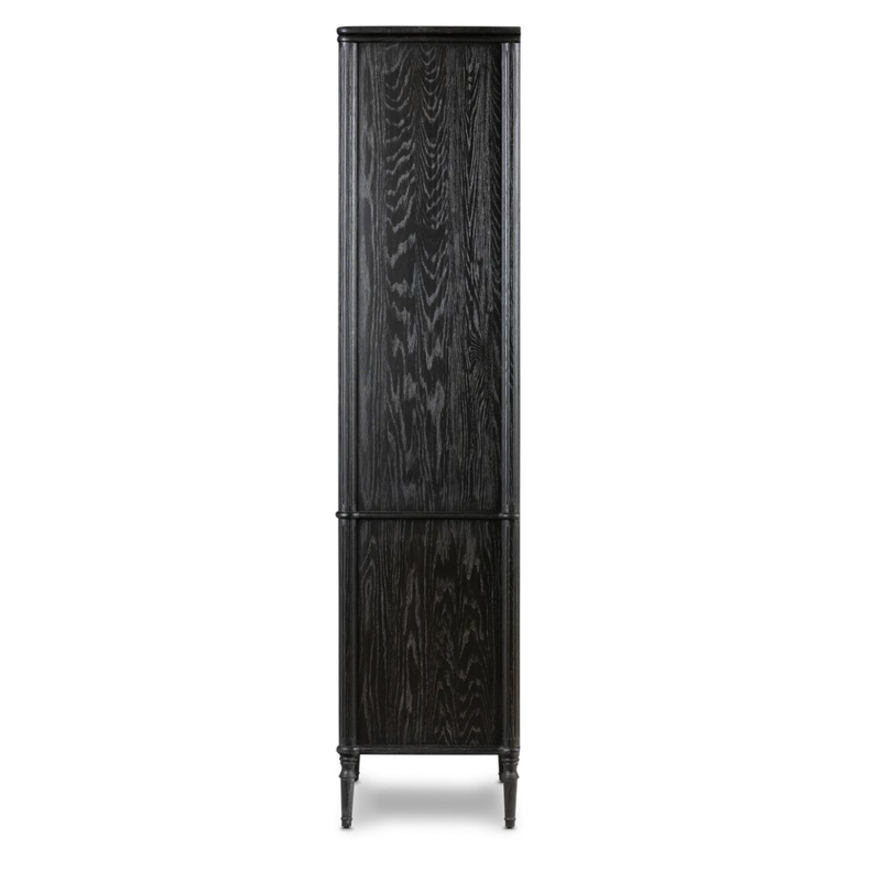 Toulouse Cabinet - Distressed Black Oak
