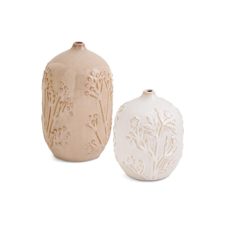 Embossed Clay Vase