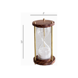 Brass & Wood Antique Hourglass