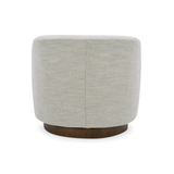 Oscy Swivel Chair in Splashed White