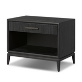Rosenell Open Nightstand in Black Oak