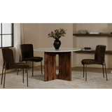 Stanley Dining Table in Dark Brown