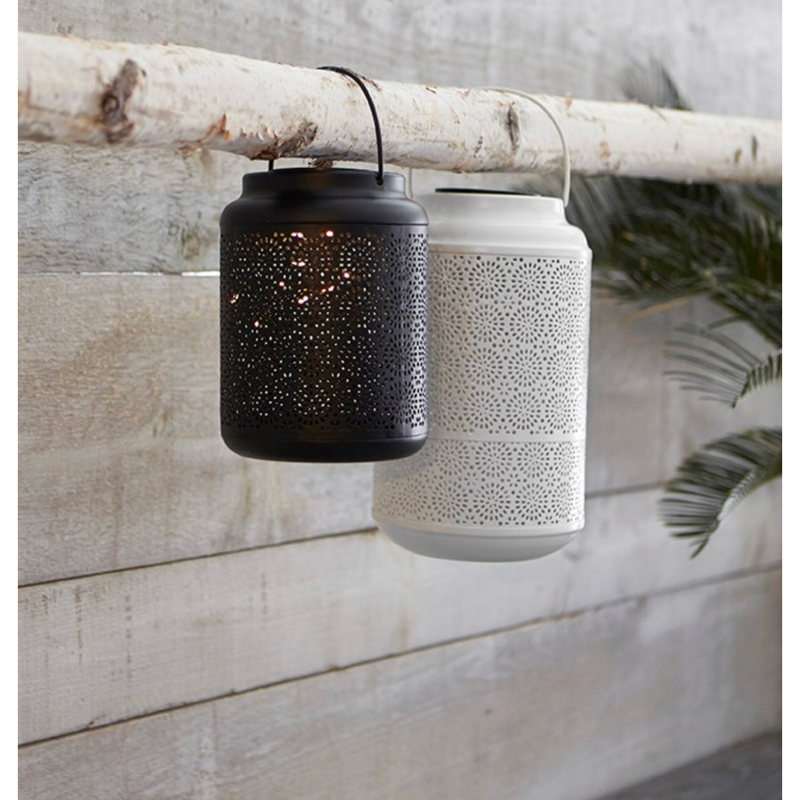 Sunburst Solar LED Lantern Black