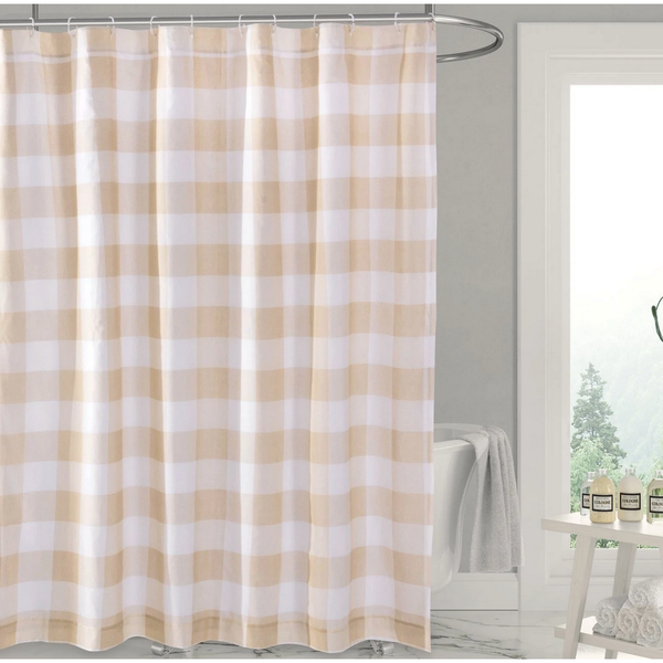 Camden Taupe Shower Curtain