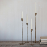 Cast Iron Taper Holders in Brass