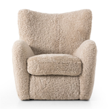 Amelie Chair in Beige Shearling