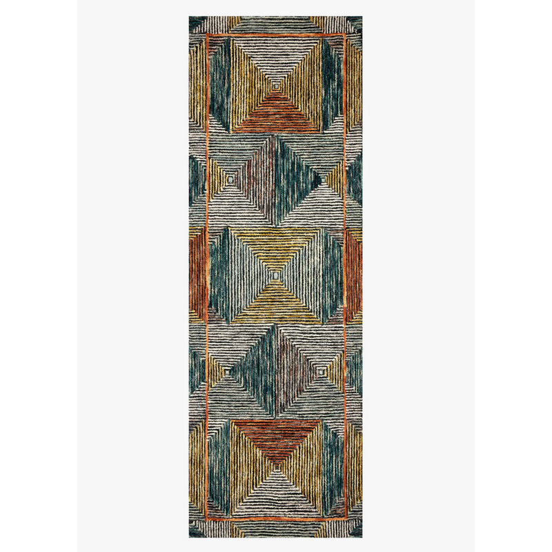 Spectrum Rug in Lagoon/ Spice