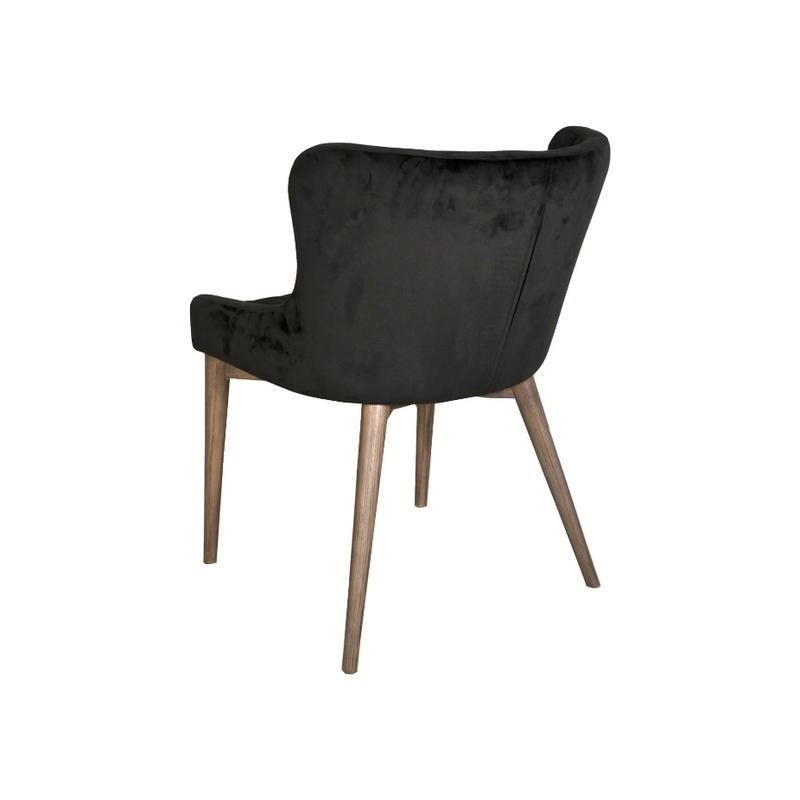 Mila Dining Chair in Black Velvet