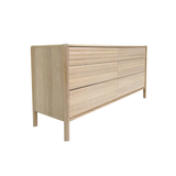 Runway 6 Drawer Dresser in Light Oak