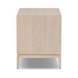 Rosenell Closed Nightstand in Natural Oak Veneer