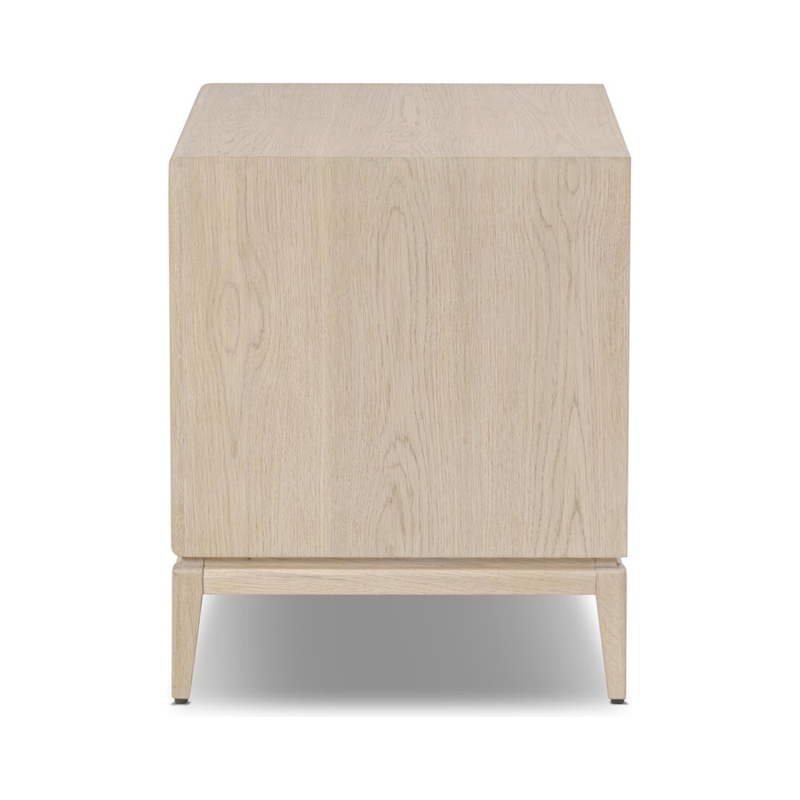 Rosenell Closed Nightstand in Natural Oak Veneer