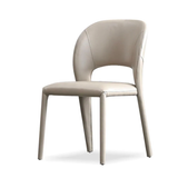 Bosco Dining Chair in Taupe Pebbled Leather
