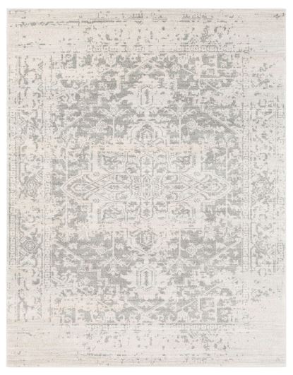 Harput Rug in Medium Gray/Light Beige
