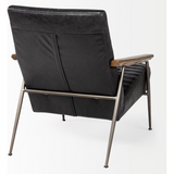 Grosjean Accent Chair - Black Leather