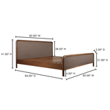 Rye King Bed Warm Brown