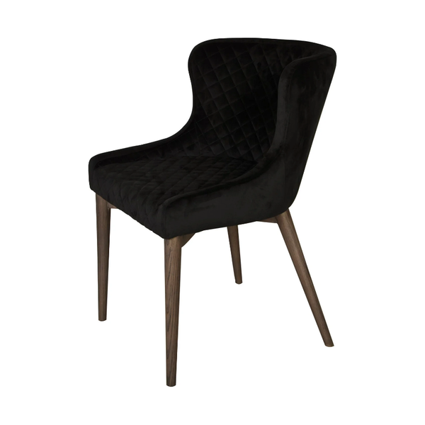 Mila Dining Chair in Black Velvet