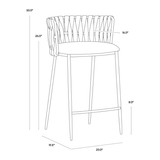 Sarai Counter Stool in Heather Grey