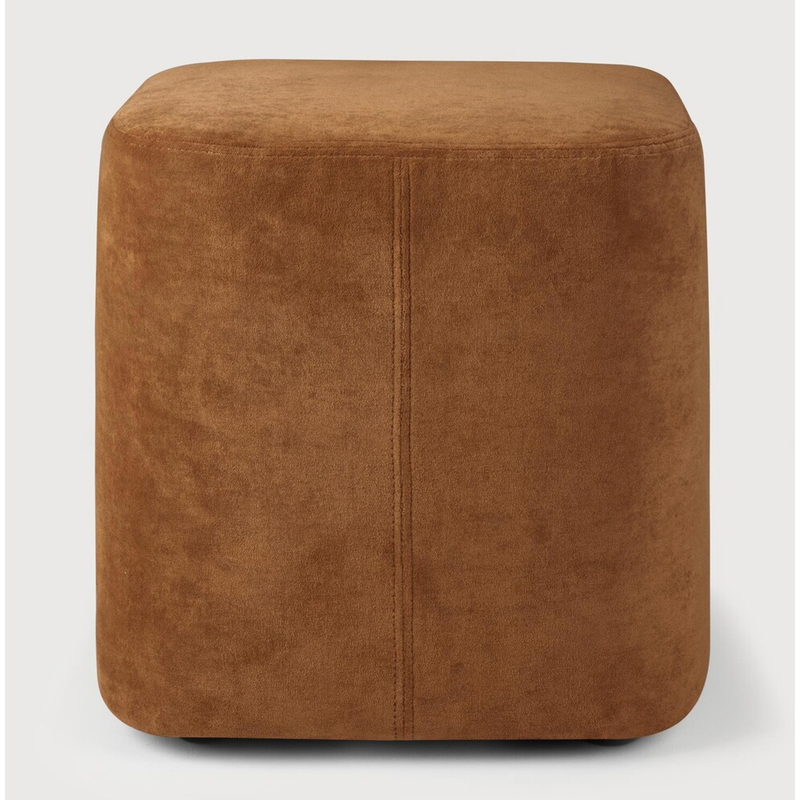 Cube Pouf in Cinnamon