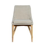 Fritz Side Dining Chair | Taupe with Natural Leg