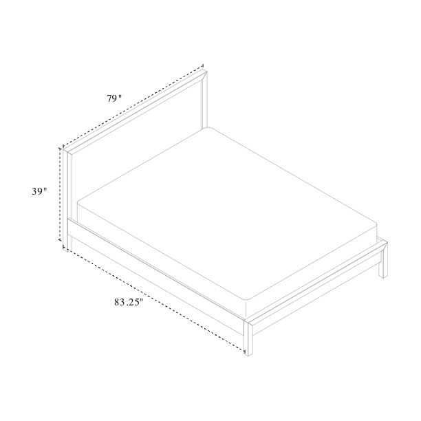 Marcel Bed - Oak with Metal Frame