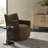 Kimble Swivel Chair in Henry Coffee