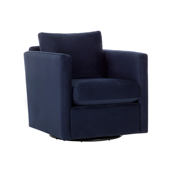 Georgie Swivel Chair in Abbington Navy