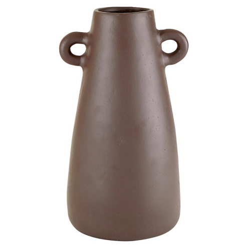 Tall Paper Mache Vase - Brown