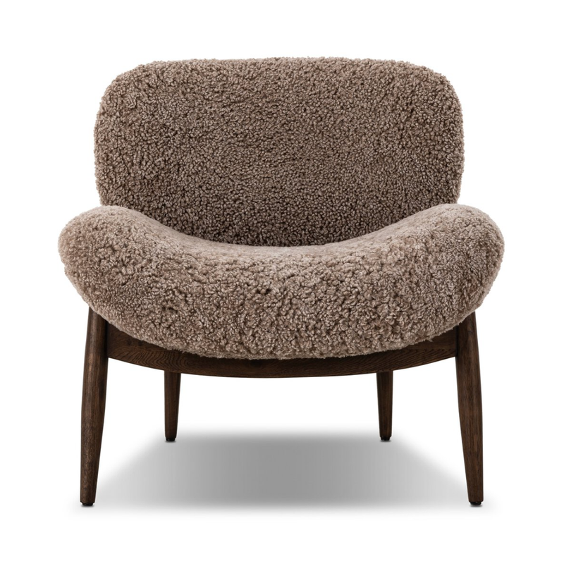 Celine Chair in Taupe Shearling
