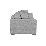 Custom Retreat Sectional - Gr.8 Wesley Linen - LAF One Arm Loveseat + RHF End Chaise - Uptown Light Legs