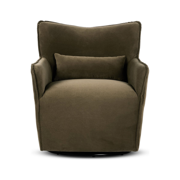 Kimble Swivel Chair in Henry Coffee