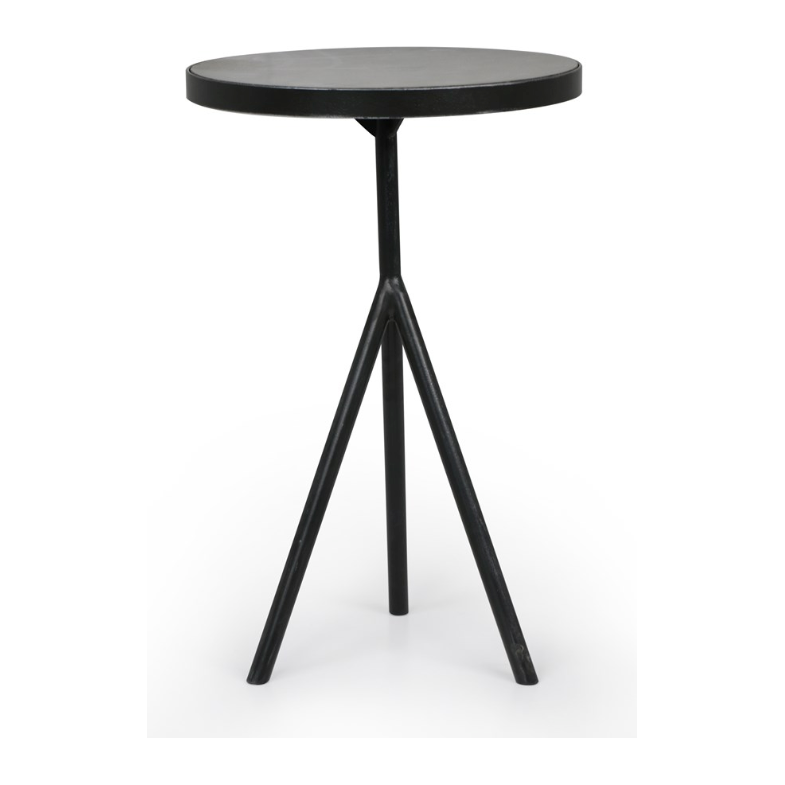 Corin End Table in Bluestone/Powder Black