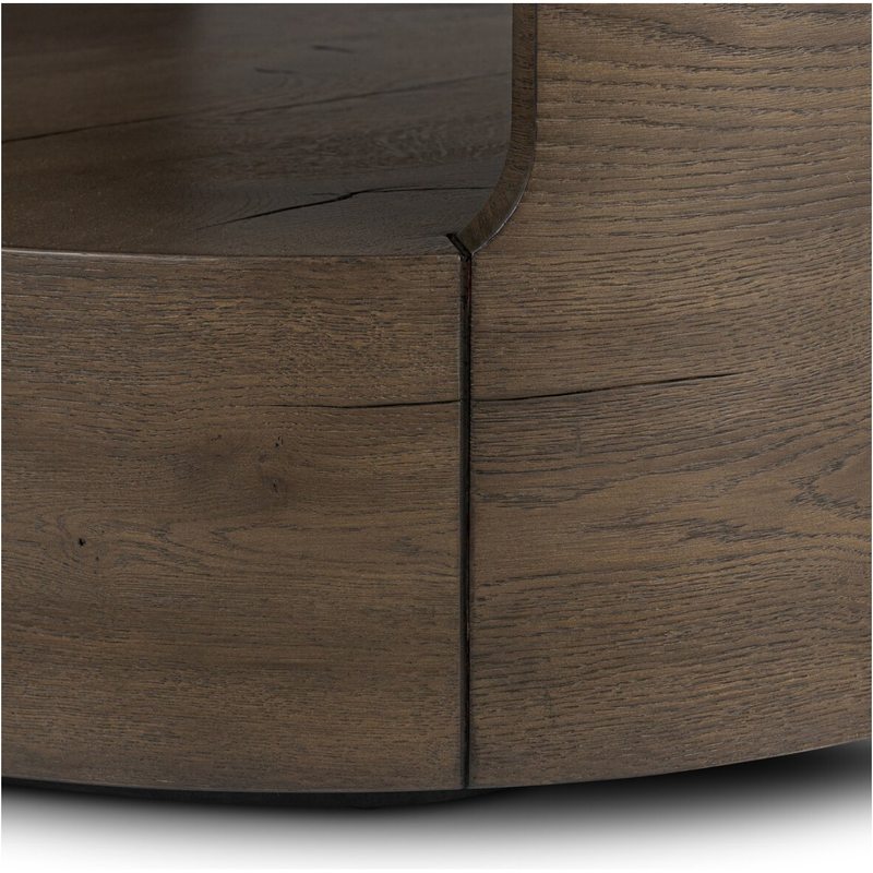 Matheus End Table in Grey French Oak