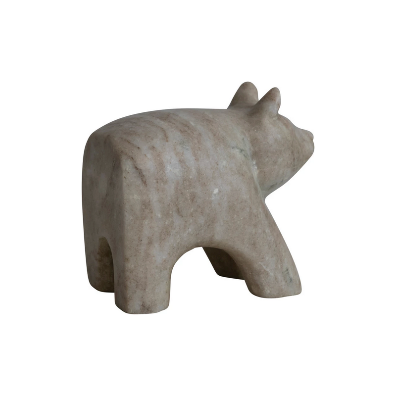 Hand-Carved Marble Bear