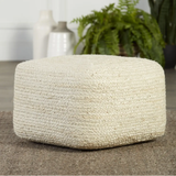 Saba Square Pouf in Pristine