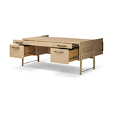 Rosedale Executive Desk in Yucca Oak Veneer