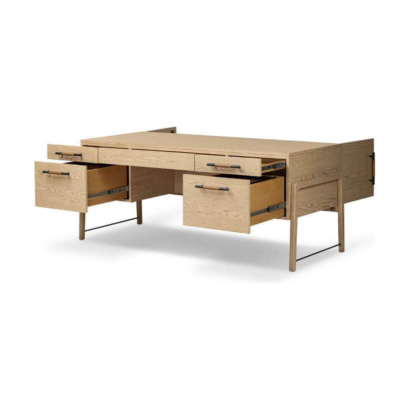 Rosedale Executive Desk in Yucca Oak Veneer