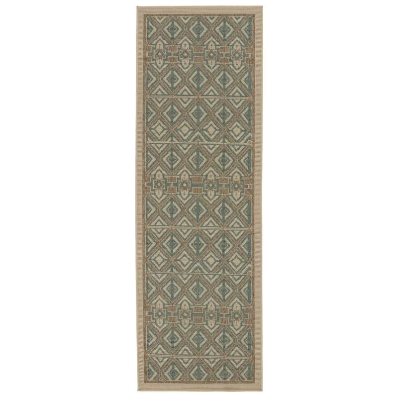 Mahaba Rug MAH03 - Greige/ Sesame/ Green