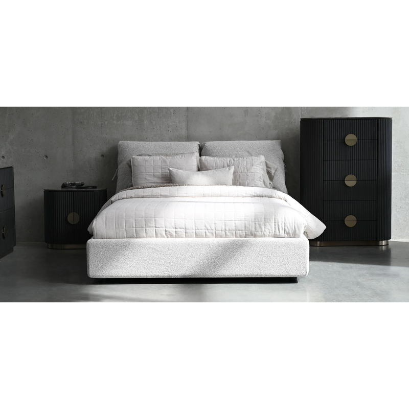 Plume Bed - Oat Tweed